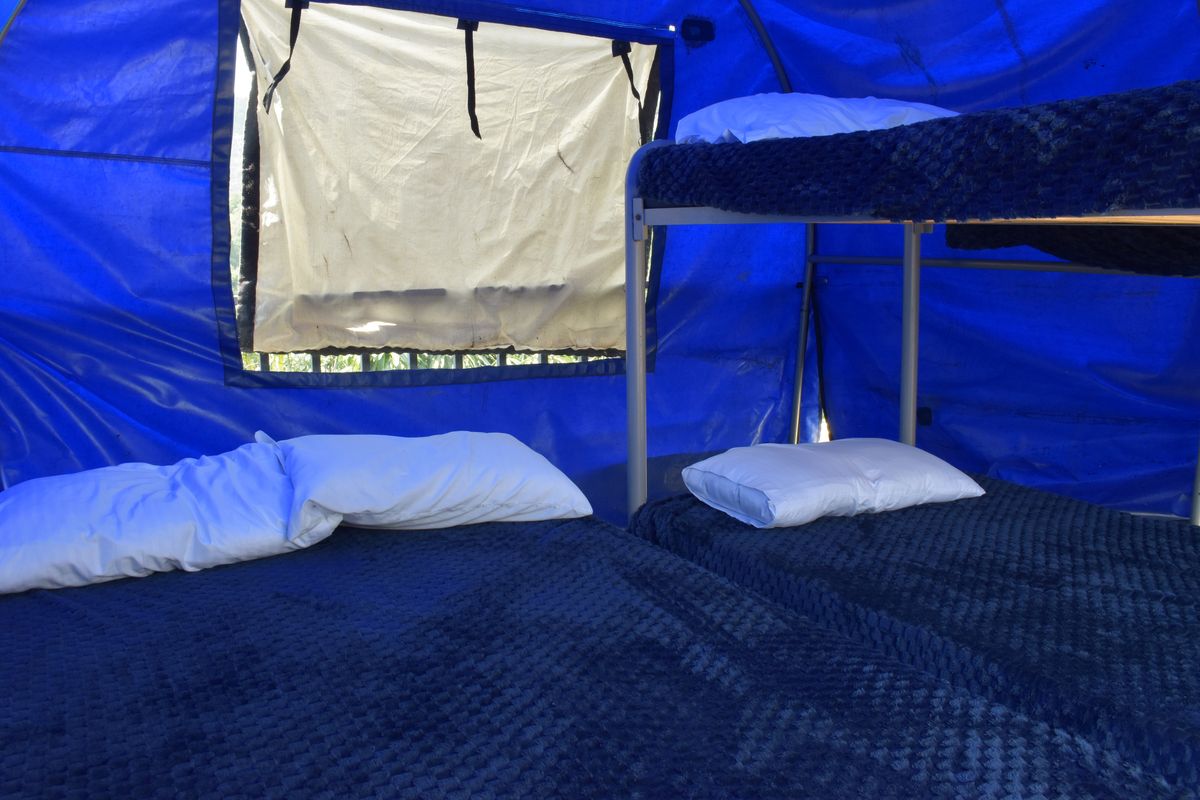Interior del glamping